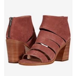 FRYE TASH PEEP TOE Booties - TASH ROSEWOOD SUEDE LEATHER PEEP TOE BOOTIE…